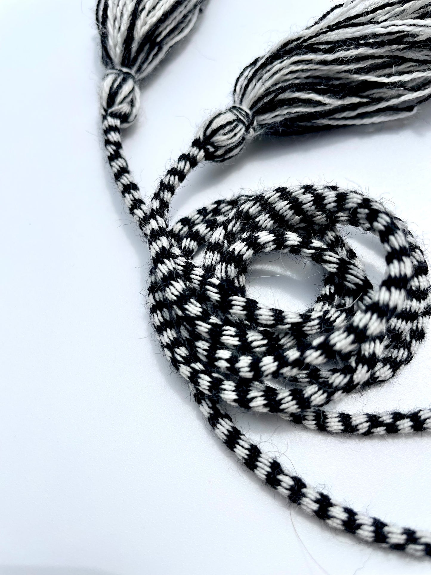 Collar turmalina + cordón de lana