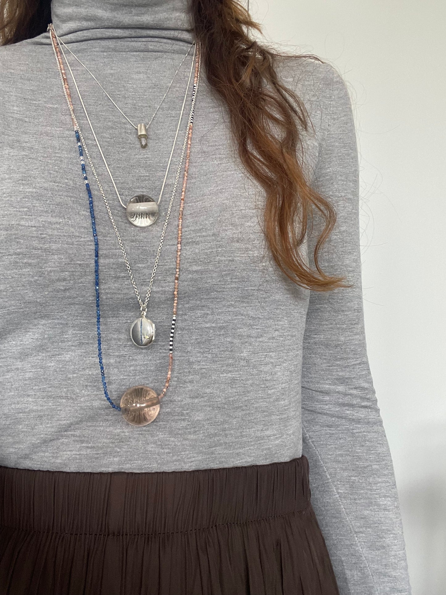 Collar | largo de cristales (sr)