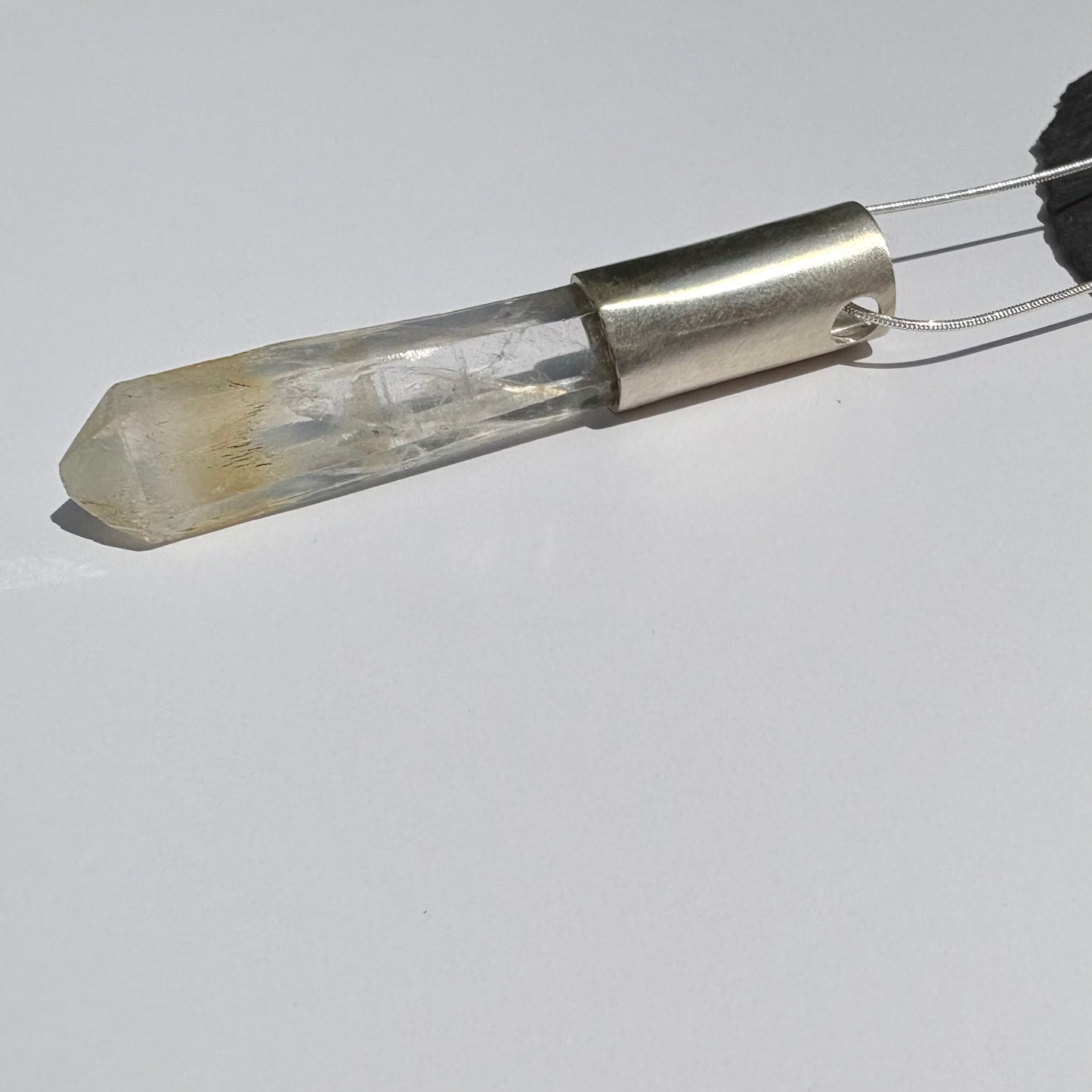 Collar cuarzo cristal grande