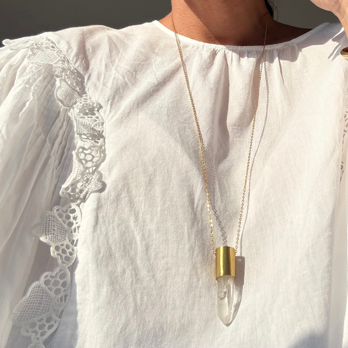 Collar cuarzo cristal